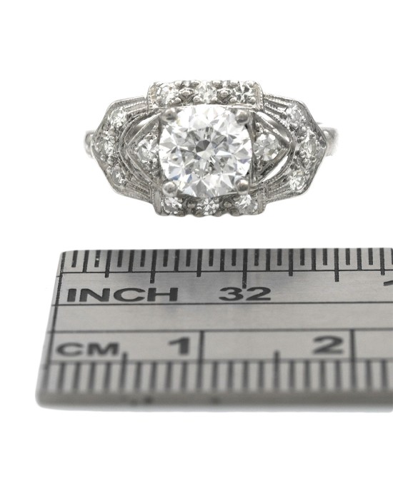 GIA Certified Round Brilliant Cut Diamond Solitaire Ring in Platinum